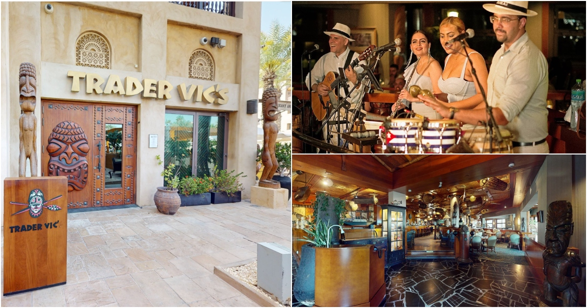 Trader Vic's Souk Madinat in Dubai: A Restaurant to enjoy International Specialties, Exotic Cocktails and Live Cuban Band!