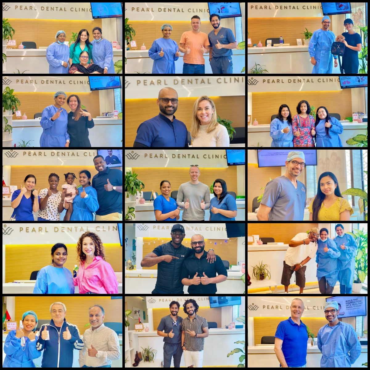 Happy clients thanks to the services of Pearl Dental Clinic